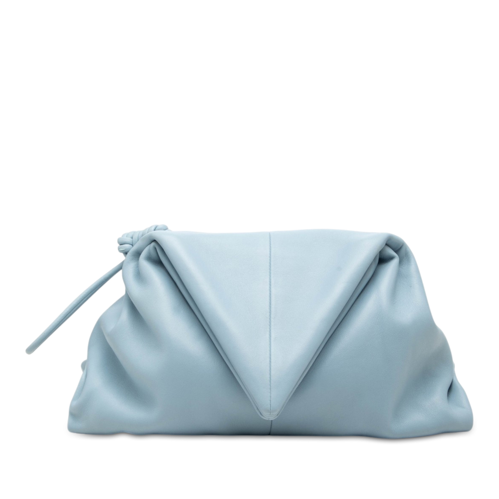 Pre-Loved Bottega Veneta Leather BV Trine Angular Clutch